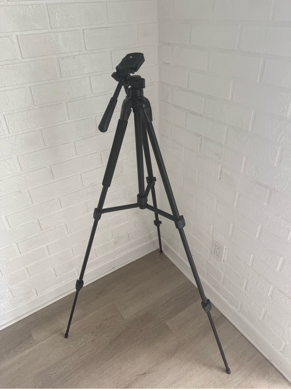 Amazon Black Camera Tripod with Pan-Handle Head